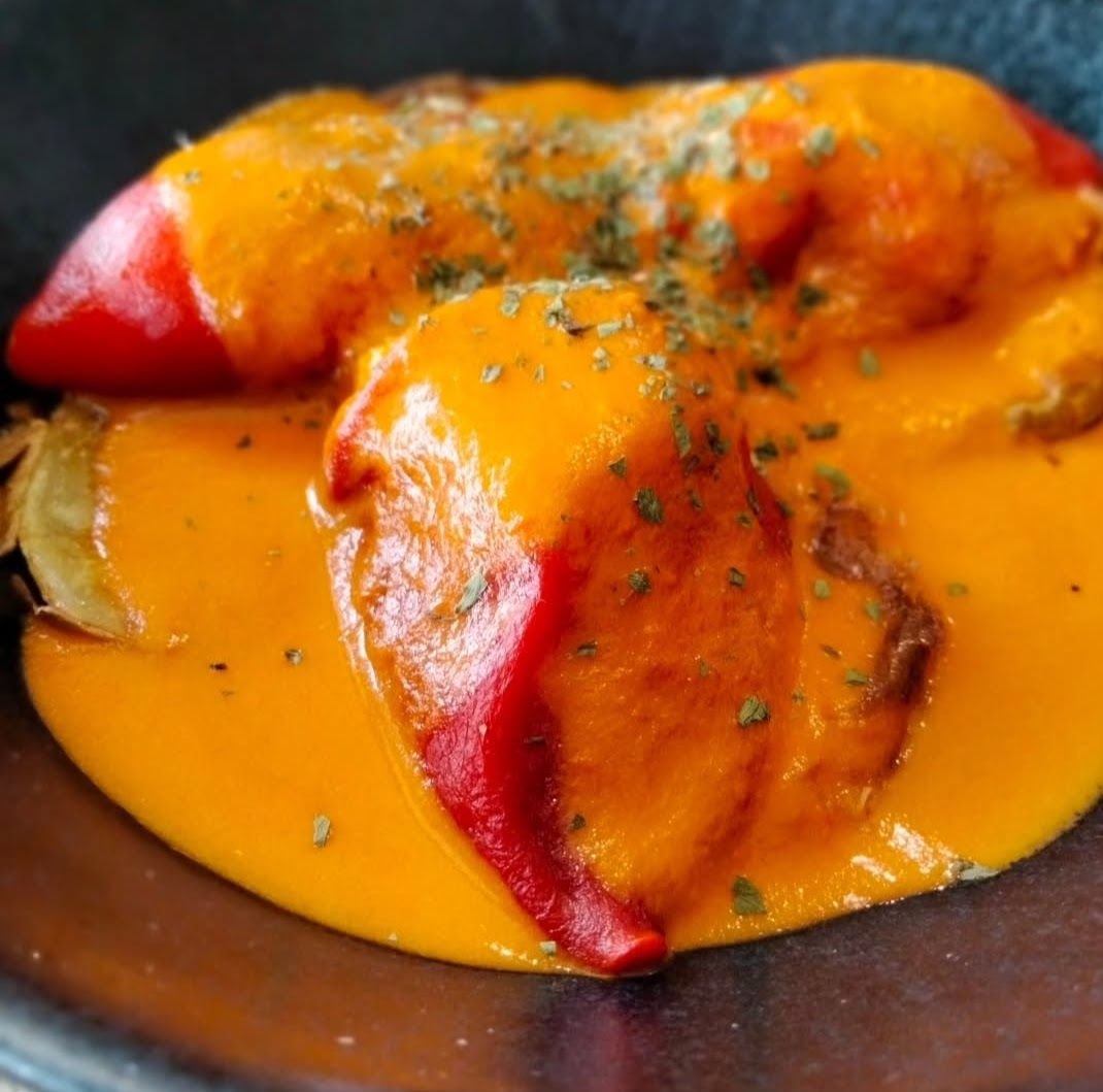 Pimientos con salsa